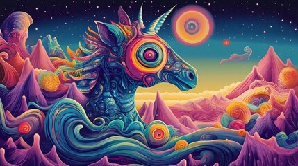Cosmic Unicorn Landscape suitable for conservation campaign