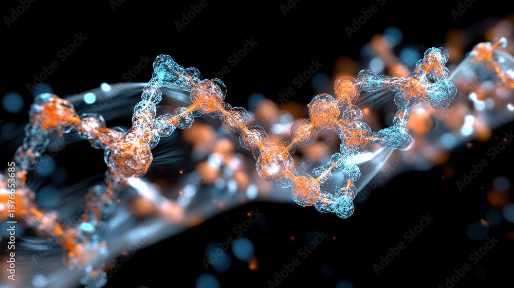 Poster abstraction of crystal structures. neural connections of synthetic modifications. 3d illustration of