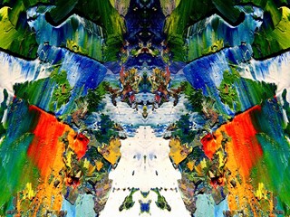 Abstract art background . Hand painting artwork on canvas .