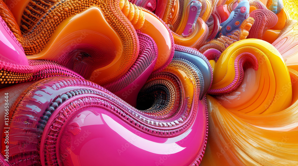 Poster 3d rendering of abstract technology concept background