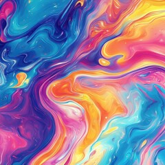 Fototapeta premium Vibrant swirling colors in a dynamic abstract design