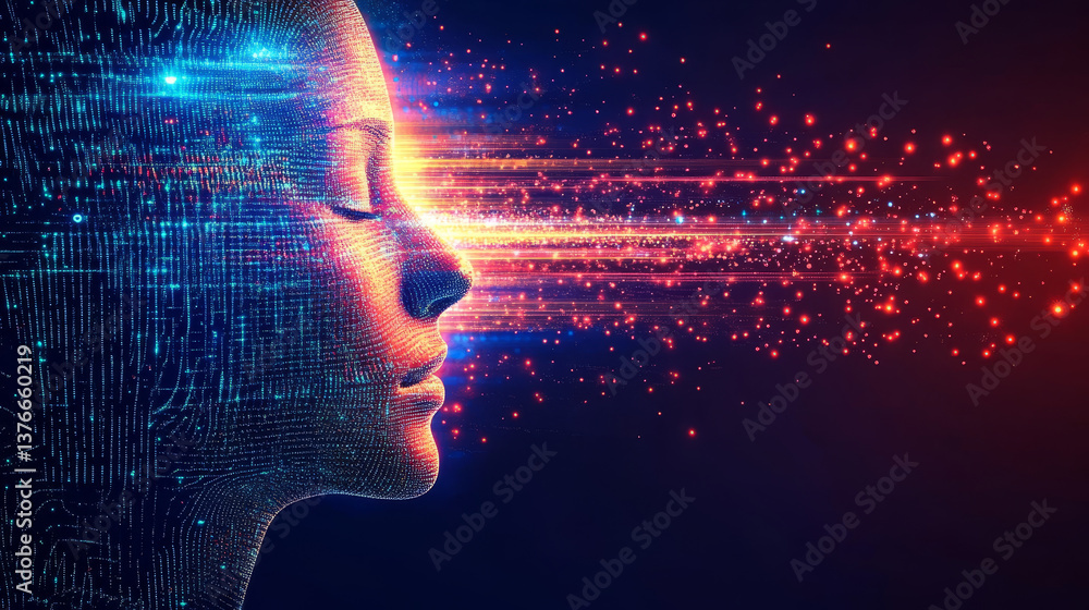 Aufkleber cyberdata flow. blockchain data fields. cyberspace. digital generation, electronic field, processed 