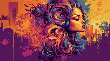 Urban Abstract Woman  suitable for architecture portfolio