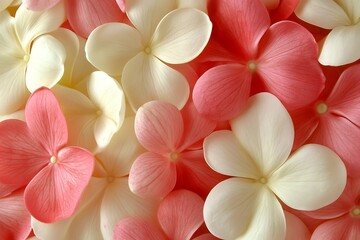 Obraz premium Pink and white flower petals background.