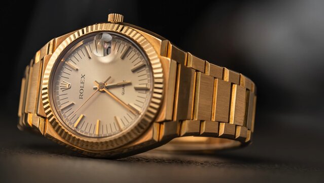 rolex watch on black