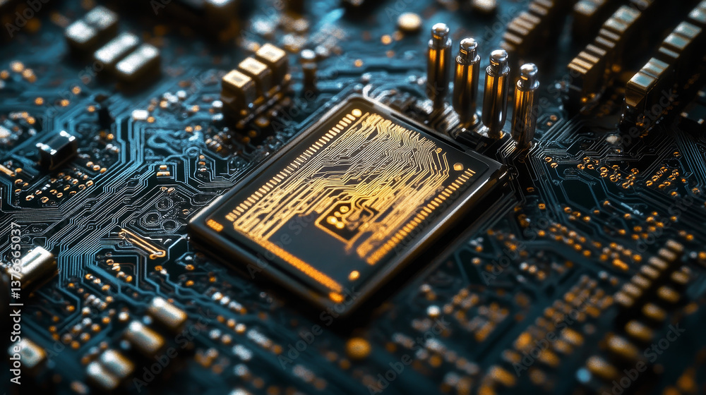 Poster cybersecurity. global network. blockchain 3d illustration. neural networks and artificial intelligen