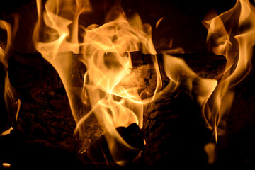 Feuer im Kamin, Ofen