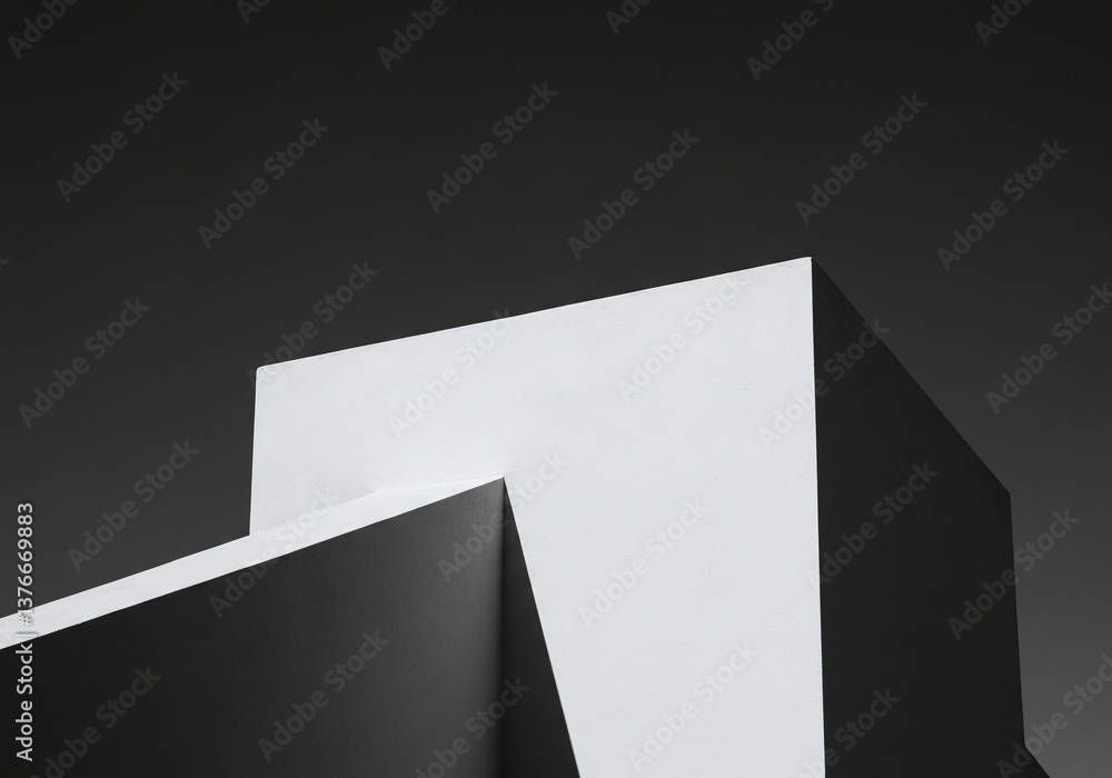 Poster abstract architecture showcasing the interplay of light and shadow in a modern design. clean lines, 