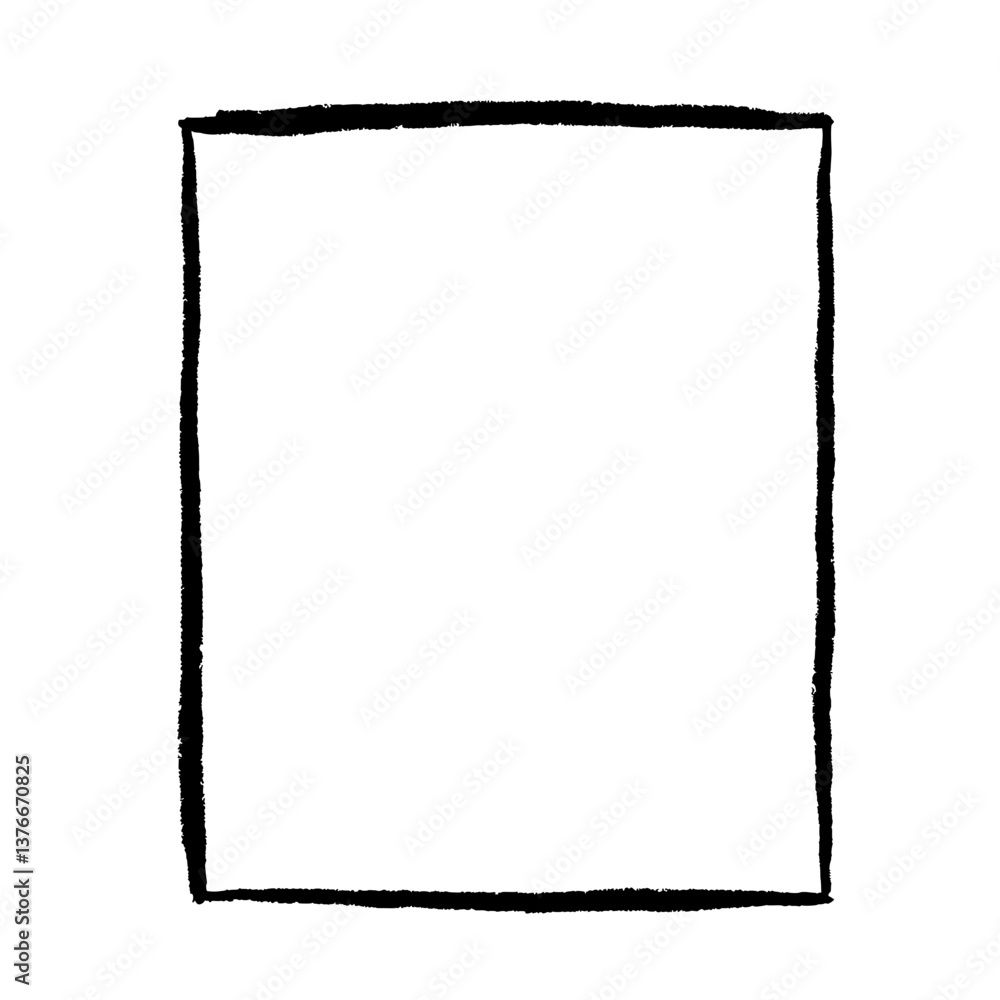 Poster minimalist frame: a simple, hand-drawn frame with a bold outline, perfect for adding your own conten