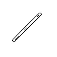 Minimalist baton: A clean and simple illustration of a baton, poised in anticipation. Its form offers a study in lines and shadow.