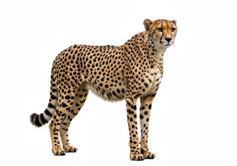Cheetah on wite background