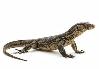Fototapeta premium Monitor Lizard isolated on a white background