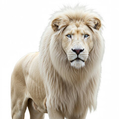 Obraz premium Wite lion on wite background