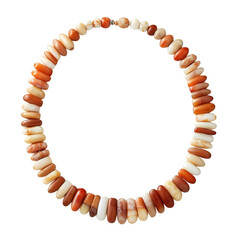 Obraz premium Handcrafted replica of ancient Harappan necklace with multicolored beads isolated on white background