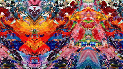 Abstract art background . Hand painting artwork on canvas .