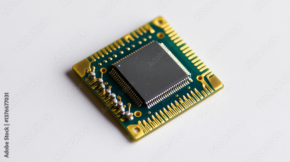 Poster processor of the future. concept of global cyberspace. innovations in computer nanotechnology. 3d il