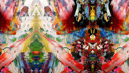 Abstract art background . Hand painting artwork on canvas .