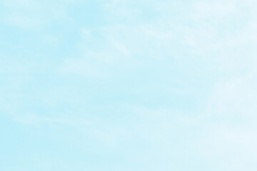 Blue pastel sky with white fluffy cloud. Cumulus clouds background. Cloudscape morning sky. The concepts of freedom of live, never give up and positive though energy.