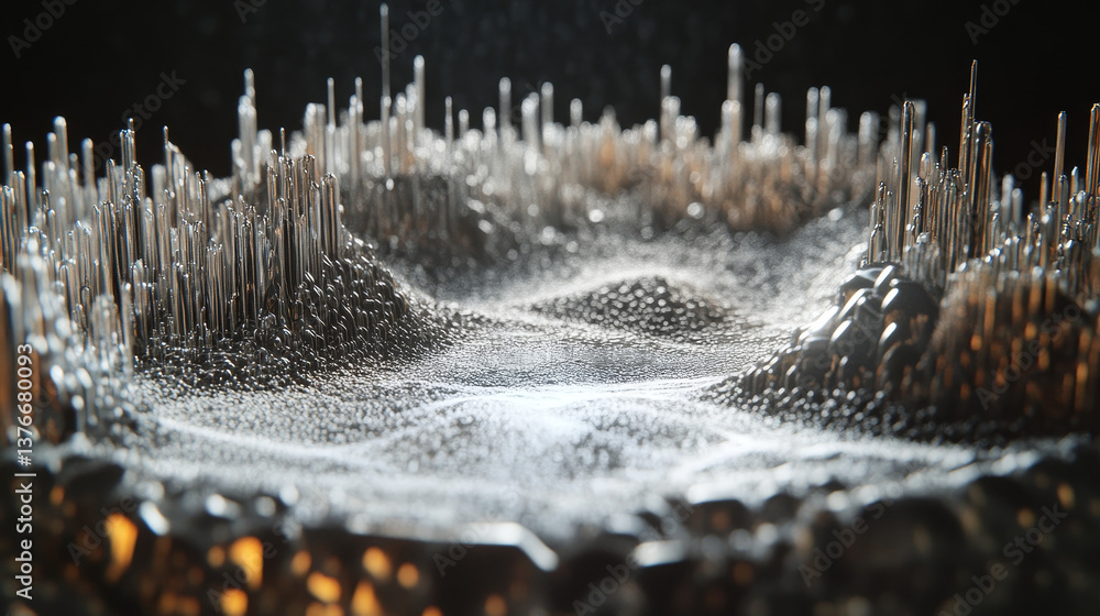 Poster atomic structure. futuristic concept. nanotechnology of future. neural connections of artificial int