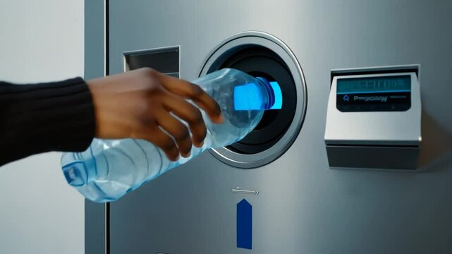 Plastic bottle recycling machine.