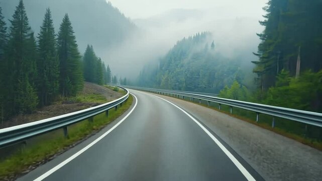 Crash barrier on a road.
