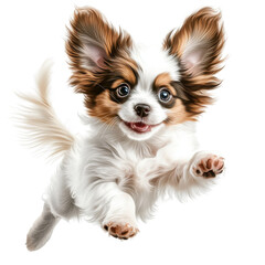Papillon Puppy Mid Jump