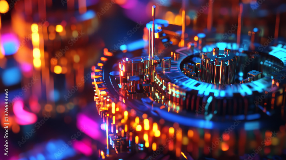 Poster abstract tech background.futuristic technologies in global communication. geometric structure of a q