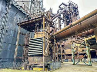 Fototapeta premium The Lower Vitkovice area (Dolni oblast Vitkovice), Ostrava, Czech Republic - ironworks, National Culture Heritage