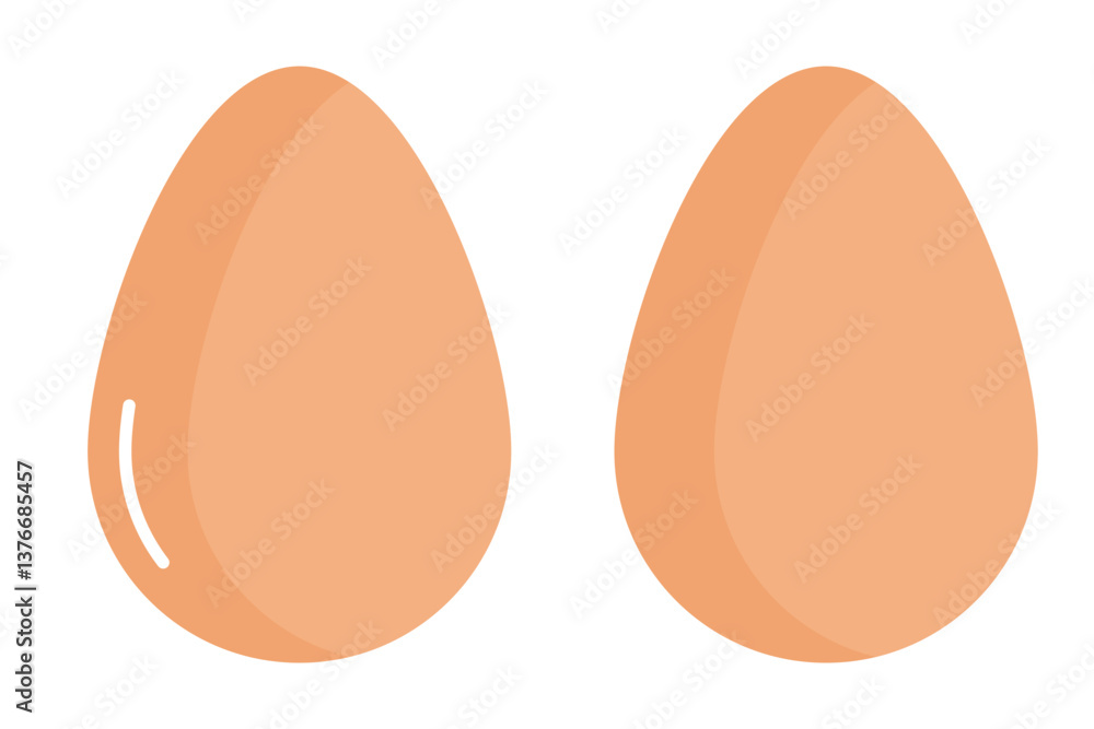 Fototapete set of easter egg vector. set of color ester eggs. vector set of easter eggs, silhouette. easter day
