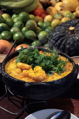 Bahian-style shrimp moqueca, a classic dish of Brazilian cuisine
