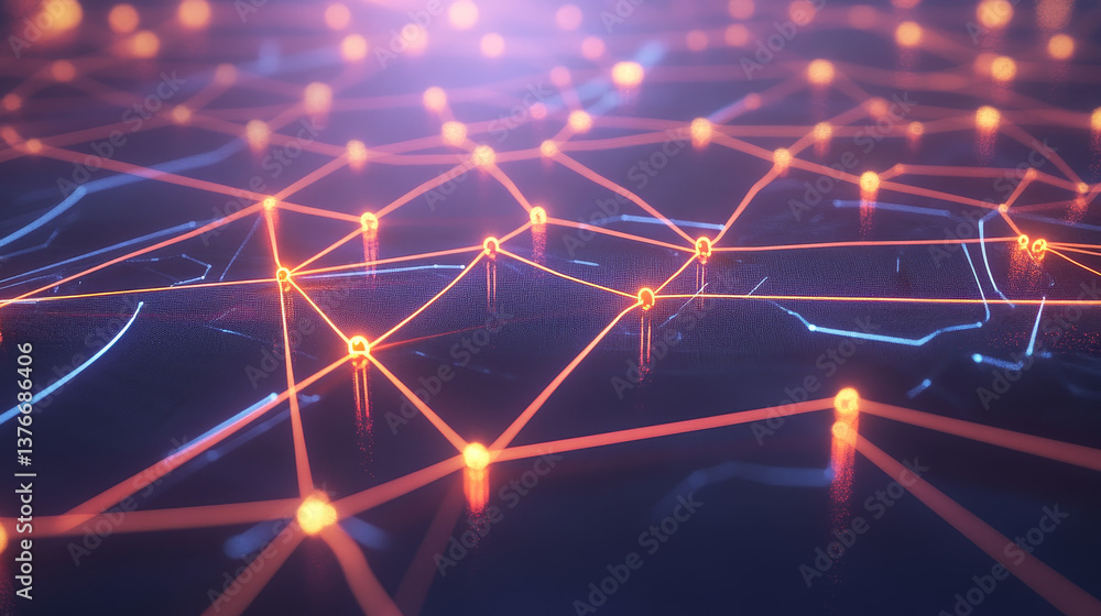 Poster bigdata. artificial intelligence. control over the global network. 3d illustration on a futuristic b