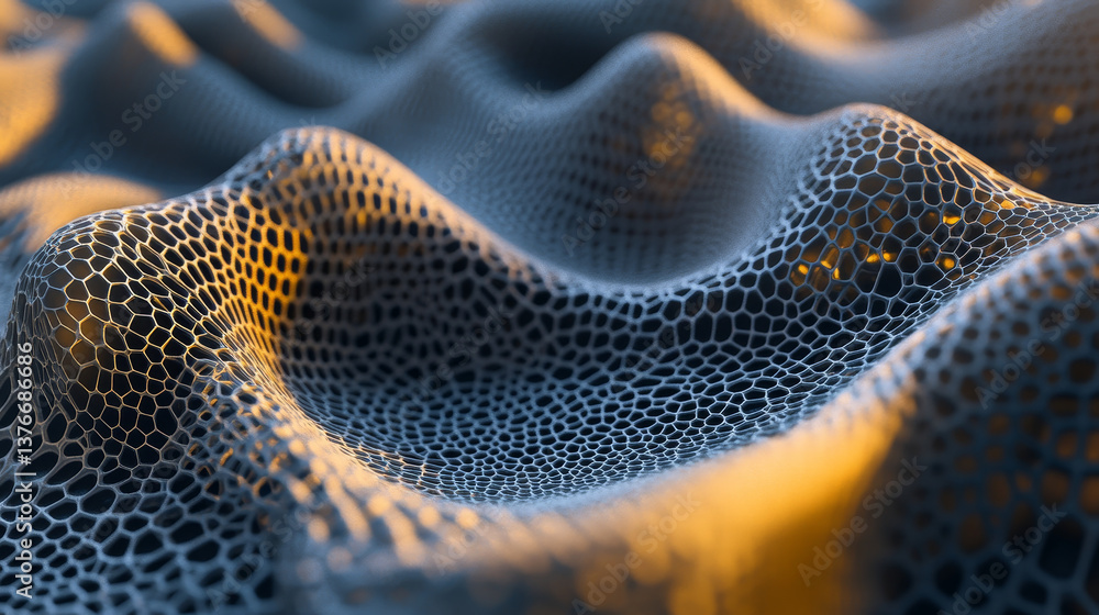 Poster ai concept. nanotechnological cocoon, futuristic processor, neural networks in cyber world. high tec