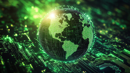 Cyberspace. Digital database 3D illustration. Abstract concept of a future computer. Innovation of high technology. Programming and coding in global cyber network