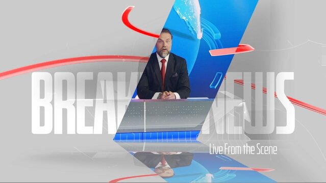 Glass Line Breaking News Intro