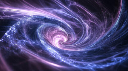 Neural network and cores of information. Futuristic digital wave, futuristic data stream background. Vortex data flow. Cyber funnel 3D illustration