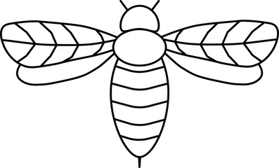 Honey Bee Vector- AI, Color Editable