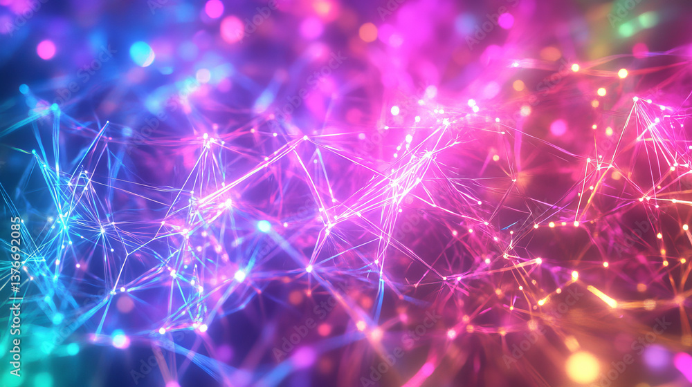 Poster cloud technologies. high tech poster. network space. internet communications and nanotechnology. pol