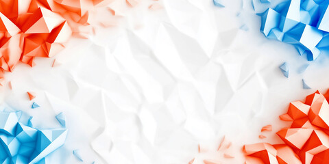 Dynamic Geometric Watercolor Pattern With Fine Lines Featuring Red, Blue, and White Colors for Banners and Abstract Designs