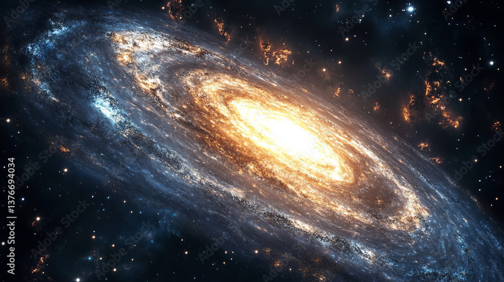 Aufkleber block chain network and galactic nebula. artificial intelligence. global decentralized database. fut
