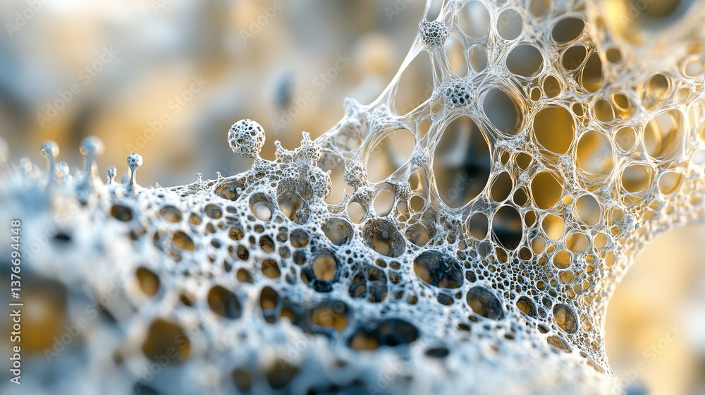 Poster nanotechnology in modern science. future technologies in study of structure of nanomaterials. 3d ill