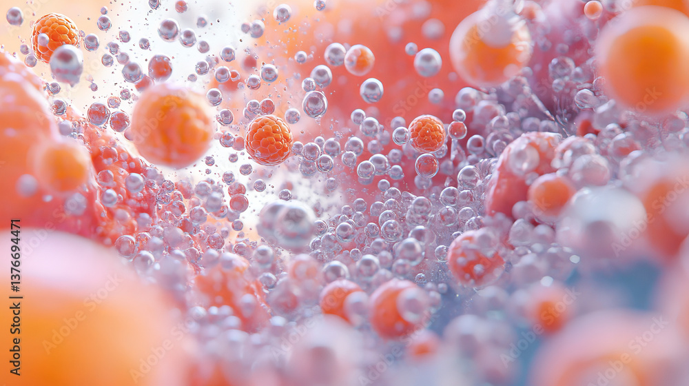 Poster nanotechnology in modern science. future technologies in study of structure of nanomaterials. 3d ill