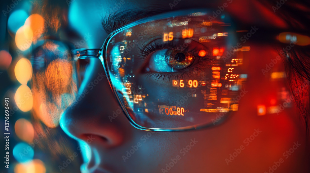 Poster security online. data protection. digital key and identification. concept of cyberspace of the futur