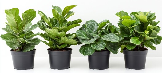 Naklejka premium House plants isolated on a transparent background in a black pot, 3D rendered