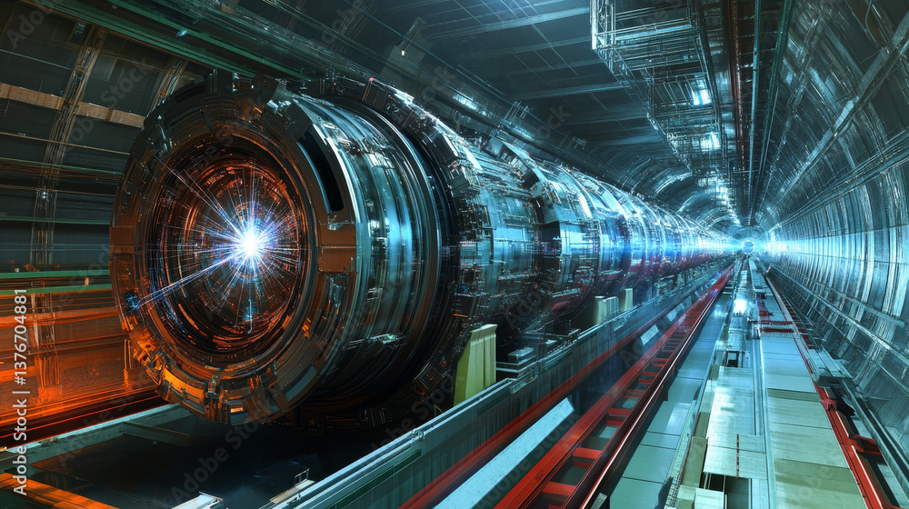 Poster creation of artificial intelligence. experiments with the hadronic collider. investigation of the st
