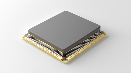 Artificial intelligence, smart microchip, 3D rendered, not ai generated