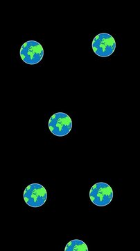 Earth globus looped background
