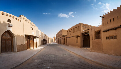 streets of the old city diriyah near ar riyadh kingdom of saudi arabia