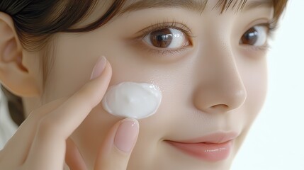 Urban beauty tutorial skincare routine close-up with self-care tips in bright light