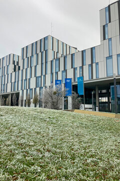 Frosty morning in campus of Munich Garching Technical University