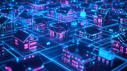 Programmable cyberspace. Robot, android, chat bot 3D illustration. Abstract cyber concept technology smart home